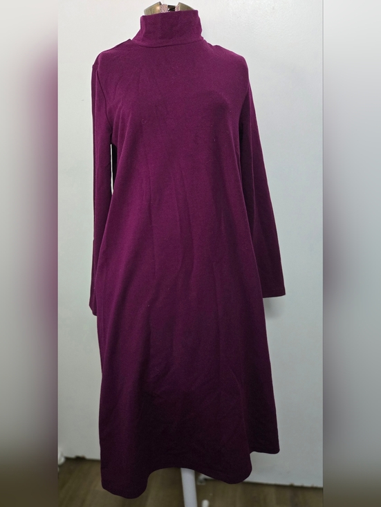 Appleseed's Dresses & Skirts - Appleseed's Womens Petite Purple Long Sleeve Mock Neck Dress Size Petite Small